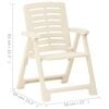 vidaXL Garden Chairs 4 pcs Plastic White