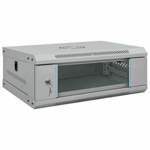 vidaXL Network Cabinet with Storage Grey 53 x 45 x 21 cm Steel