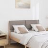 vidaXL Upholstered Headboard Taupe 120 cm Solid Pine Wood