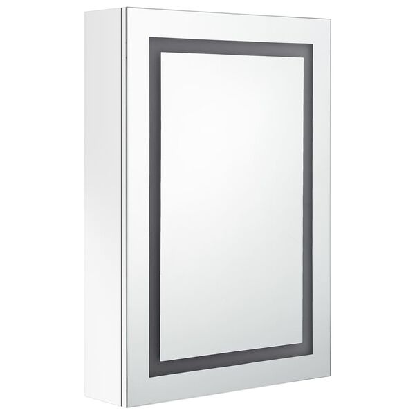 vidaXL LED Bathroom Mirror Cabinet Shining White 50x13x70 cm