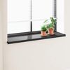vidaXL Window Sill Black with Wood Grain 120 x 40 x 4.5 cm PVC