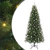vidaXL Artificial Christmas Tree with 300 LEDs Green 240 cm PE and PVC