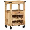 vidaXL Kitchen Trolley Brown 55 x 40 x 80 cm Solid Mango Wood