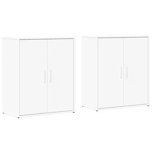 vidaXL Sideboards 2 pcs White 60x31x70 cm Engineered Wood
