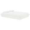 vidaXL Bed Frame without Mattress White Solid Wood Double