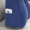 vidaXL Back Pillow Police Blue 45 x 24 x 50 cm Velvet