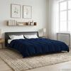 vidaXL Winter Duvet Quilted Dark Blue 200 x 220 cm Microfiber