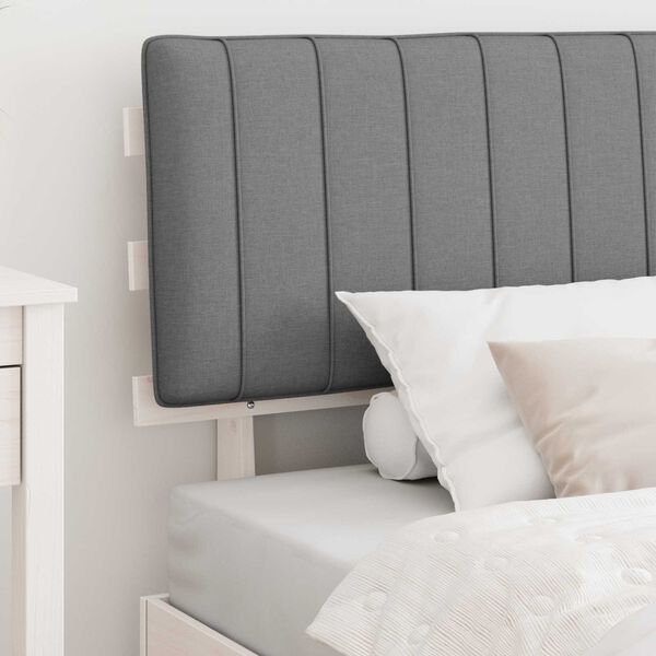 vidaXL Bed Frame with Upholstered Headboard Light Grey 100 x 200 cm