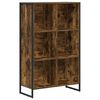 vidaXL Book Cabinet 99.5 x 30 x 108.5 cm Engineered Wood Smoke Oak