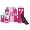 vidaXL Kids'Loft Bed Frame White and Pink 99.5 x 200 cm Metal