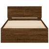 vidaXL Bed Frame without Mattress with LED Lights Brown Oak 100x200 cm