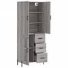 vidaXL Highboard Grey Sonoma 69.5x34x180 cm Engineered Wood
