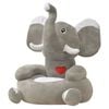 vidaXL Kids' Chair | Grey | 100% polyester plush | Suitable for children