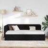 vidaXL Corner Bed Frame with Headboard Black 90 x 200 cm Fabric