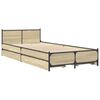 vidaXL Bed Frame with Drawers without Mattress Sonoma Oak 90x200 cm