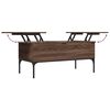 vidaXL Coffee Table Brown Oak 100x50x45 cm Engineered Wood and Metal