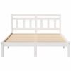 vidaXL Bed Frame White 120 x 190 cm Solid Pine Wood