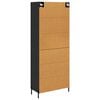 vidaXL Highboard Black Oak 69.5 x 34 x 180 cm Engineered Wood
