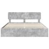 vidaXL Bed Frame with Drawer Concrete Grey 200 x 200 cm Engineer Wood