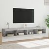 vidaXL TV Cabinets with LED Lights 2 pcs Concrete Grey 100x30x30 cm