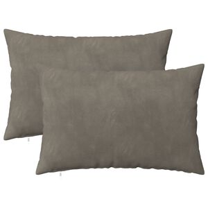 vidaXL Cushion with Pillow HEERLEN 2 pcs Light Grey Velvet