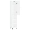 vidaXL Highboard High Gloss White 34.5x34x180 cm Engineered Wood