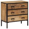 vidaXL Sideboard 70x35x70 cm Solid Rough Wood Mango