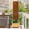 vidaXL Garden Privacy Screen Rusty 32 x 140 cm Weathering steel