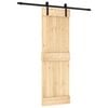 vidaXL Sliding Door 70 x 210 cm Solid Pine Wood (Untreated)