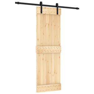 vidaXL Sliding Door 70 x 210 cm Solid Pine Wood (Untreated)