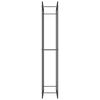 vidaXL Firewood Rack Matt Black 80x28x154 cm Steel