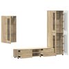 vidaXL TV Cabinet Set with Drawer FLORIN Sonoma Oak Engineered Wood