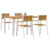 vidaXL Outdoor Dining Set 5 pcs Brown Solid Acacia Wood