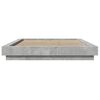 vidaXL Bed Frame without Mattress Concrete Grey 140x190 cm