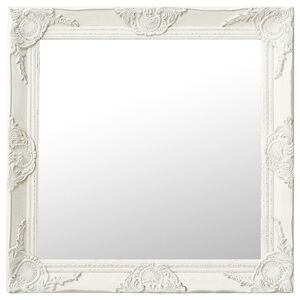vidaXL Wall Mirror Baroque Style 60x60 cm White