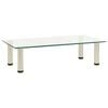 vidaXL TV Stand | Clear | Tough Glass, Sturdy Steel | Small | Modern | TV Stand
