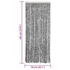 vidaXL Fly Curtain Grey and Black and White 56x185 cm Chenille