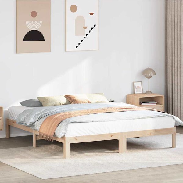 vidaXL Bed Frame without Mattress 160x200 cm Solid Wood Pine