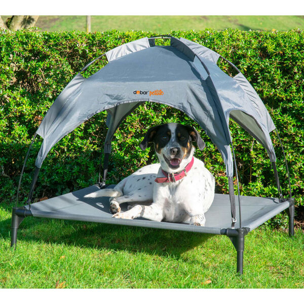 dobar Outdoor Dog Lounge with Sunshade Anthracite