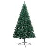 vidaXL Artificial Half Pre-lit Christmas Tree with Ball Set Green 120 cm