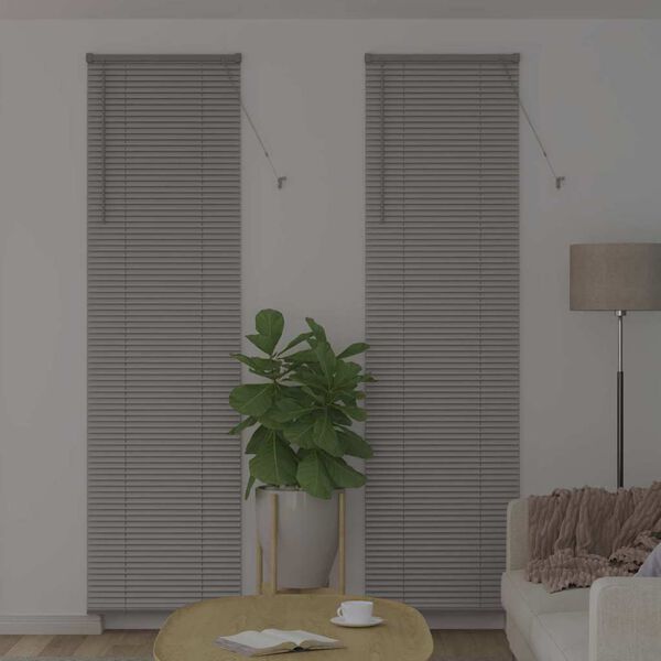 vidaXL Venetian Blinds Height Adjustable Silver 220 x 65 cm Aluminium