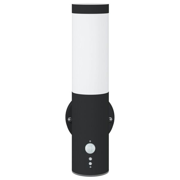 vidaXL Outdoor Wall Light Black 15 x 7.5 x 33 cm Stainless steel