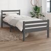 vidaXL Bed Frame without Mattress Grey Solid Wood 100x200 cm