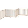 vidaXL Dog Gate with Door Foldable 4 Panels 320 cm Solid Wood Fir