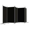 vidaXL 5-Panel Room Divider Black 433x180 cm Fabric