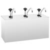 vidaXL Sauce Dispenser Stainless Steel 3 x 3.5 L