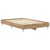 vidaXL Bed Frame No Mattress Artisan Oak 135x190 cm Double Engineered Wood