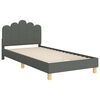 vidaXL Children's Bed Frame with Headboard Dark Grey 80 x 200 cm