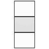 vidaXL Sliding Door Black 90x205 cm Tempered Glass and Aluminium