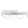 vidaXL Bed Frame without Mattress White and Black Metal 180x200 cm Super King